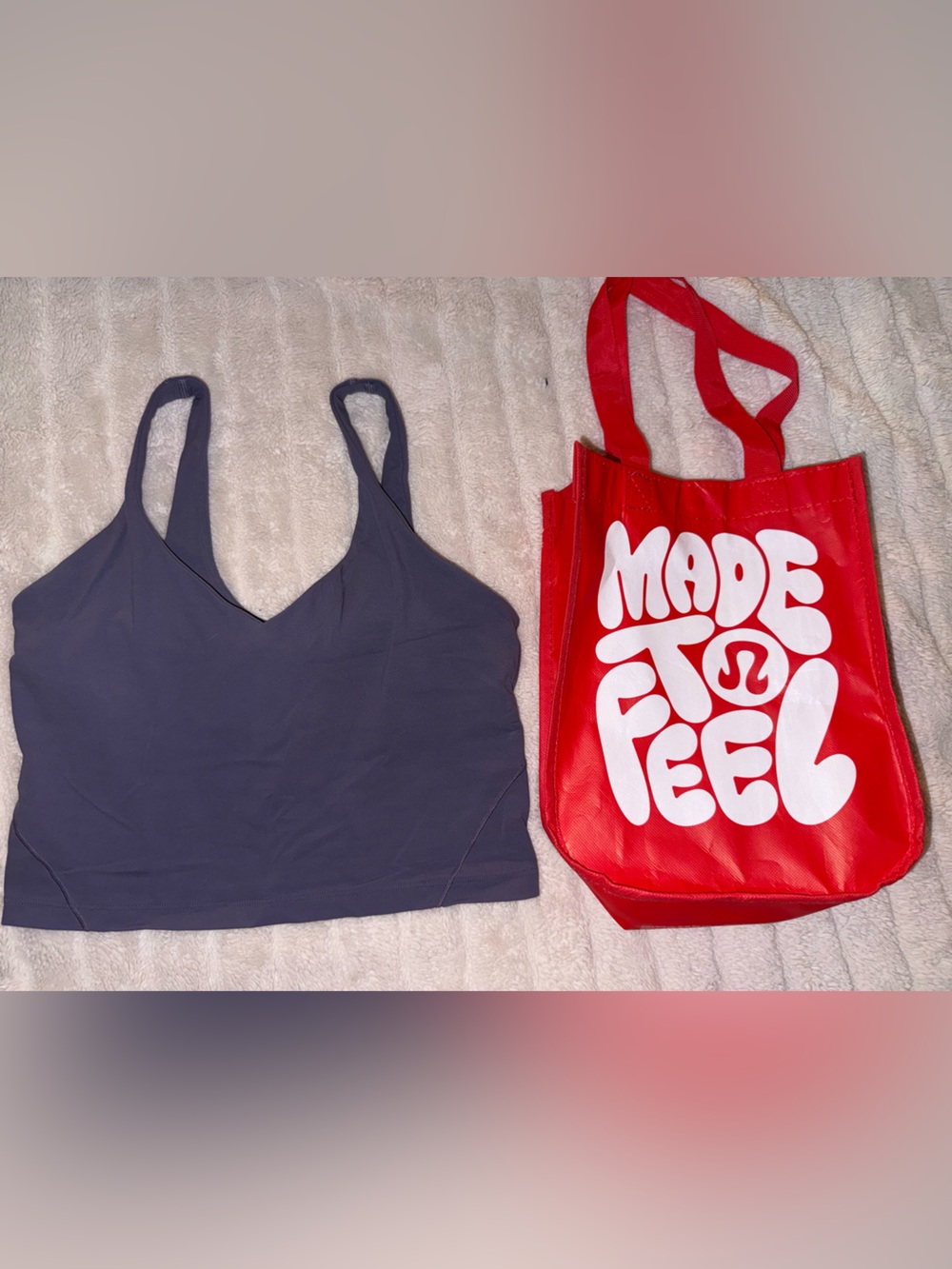 Lululemon Align tank top purple ash size 8 with bag
